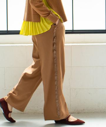 【MUVEIL(ミュベール)】サイドフリルパンツ