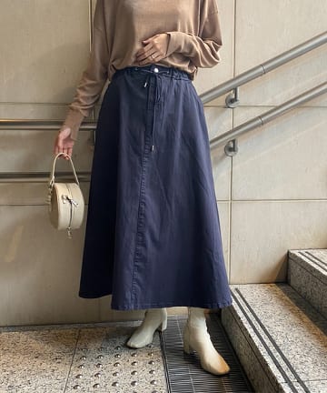 【Moname(モナーム)・手洗い可】イージーフレアスカート