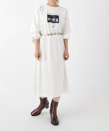 【2139SIRIES】PHOTOプリント ロングスリーブ ワンピース