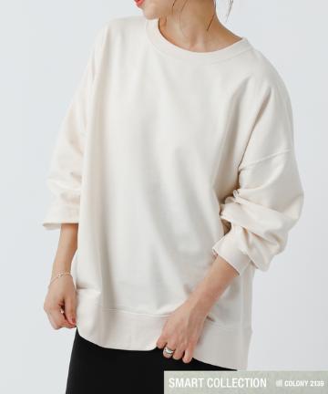 【SMART COLLECTION】タックボリューム袖スウェットプルオーバー