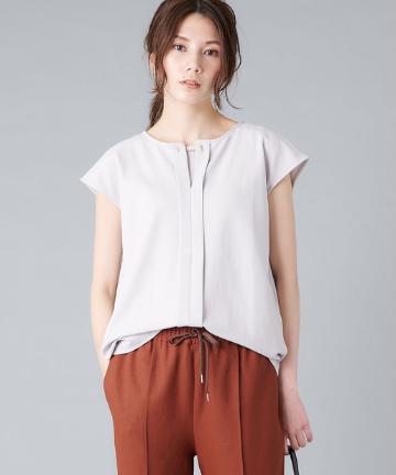 【《リラクシーな着心地》手洗い可】カットジャージーTブラウス