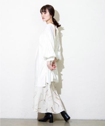 ダブルリボンロングシャツ