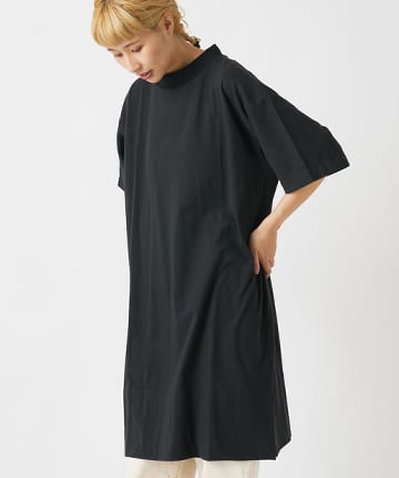 【WEB限定】モックネック裾スリットチュニック