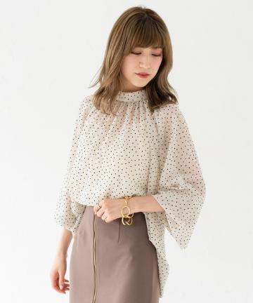 【WEB限定】ドットシフォンブラウス