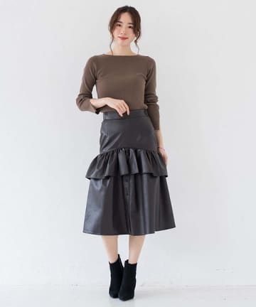 ビーズリブニット