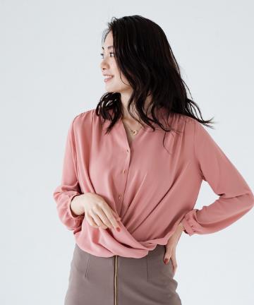 バーボタンブラウス