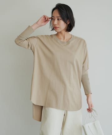 【HERITANOVUM】チュニックプルオーバーカットソー