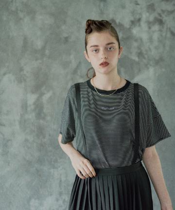 【Du noir】シルケット天竺刺繍T
