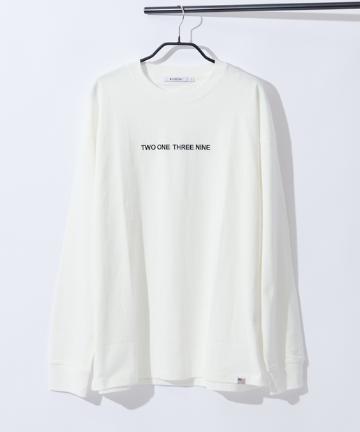 USAコットンロゴ刺繍長袖Tシャツ/ロンT