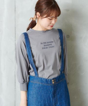 シルケット風ロゴ刺繍Ｔシャツ