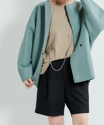 【新色追加】リブショートコート