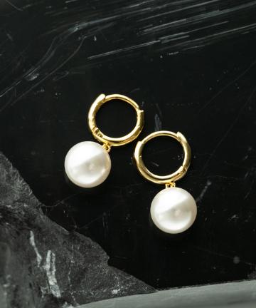 925 パールMINIフープピアス