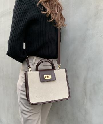 WEB限定 loti キャンバスコンビミニスクエアバック