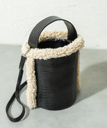 lara ボアパイピングバケツBAG