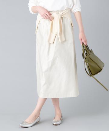 【NICO.（ニコ）・手洗い可】綿サテンスカート