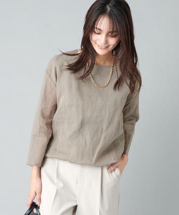 【《シアー感が女性らしい》NICO.（ニコ）・手洗い可】オーガンジーブラウス