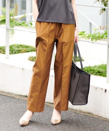 【NICO.(ニコ)・手洗い可】綿サテンパンツ