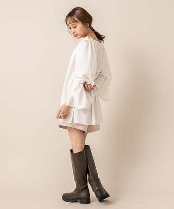 [mline] WEB限定 袖コンシャスブラウス