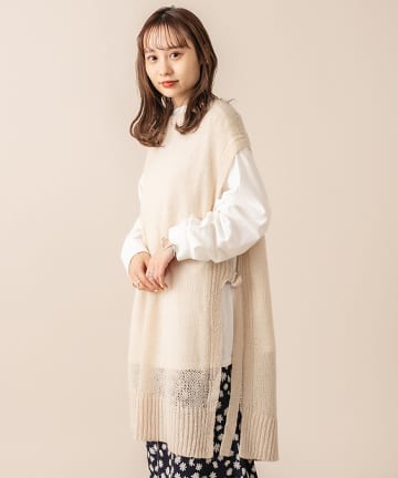 [mline]モヘアロングベスト