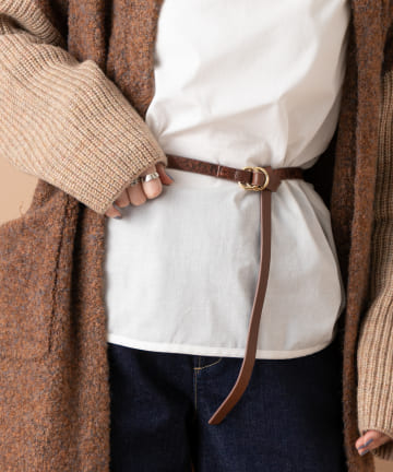 【コーディネートのアクセントに】ダブルリングベルト