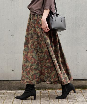 ここでしか手に入らない！【WEB限定・手洗い可】カモフラコーデュロイスカート