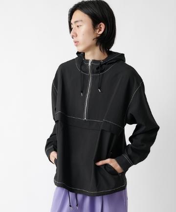 comfortable配色ステッチアノラックパーカー(セットアップ可)