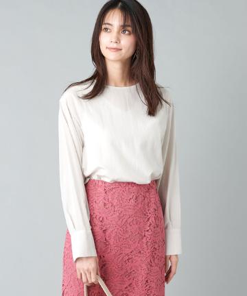 【《着回し力抜群》手洗い可】２WAYノーカラーチュニックブラウス