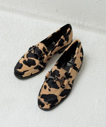 【Luca Grossi/ルーカグロッシ】ホルスタイン柄ローファー