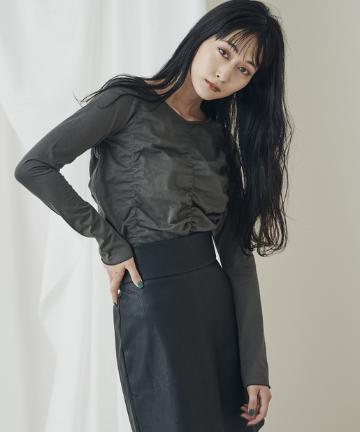 【WEB限定】ギャザーロングスリーブTシャツ