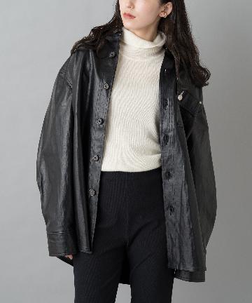 【Andersson Bell】フェイクレザーシャツ