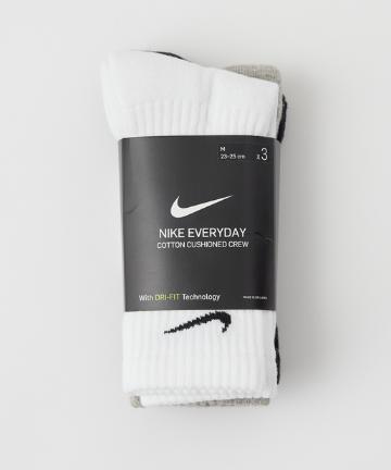 【WOMEN'S】NIKE/ナイキ 3Pエブリデイクッションクルーソックス/靴下