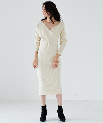 アシメリブワンピース