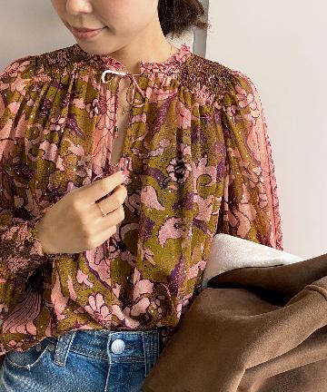 【ULLA JOHNSON】長袖キラキラブラウス