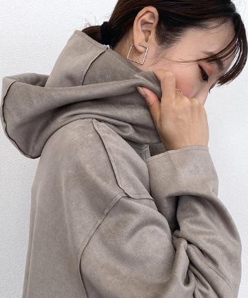 スウェードボンディングパーカー