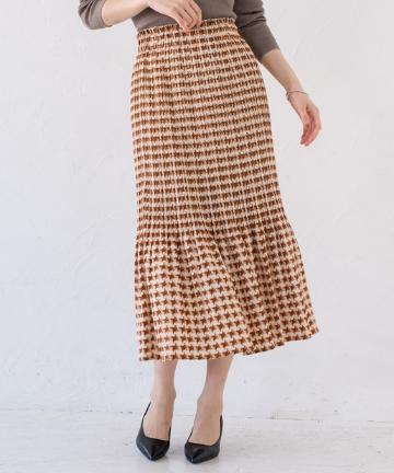 ラメプリントプリーツスカート