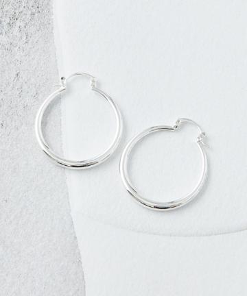 シンプルメタルフープピアス