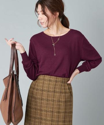 【《着回し力抜群》手洗い可】クルーネックニットプルオーバー