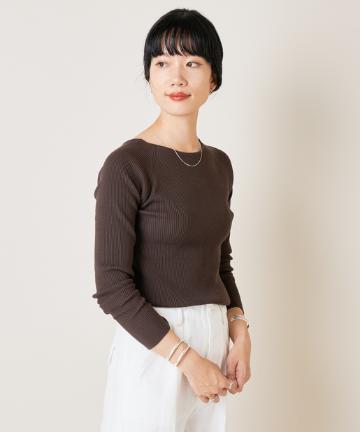 2WAYリブニットカーディガン