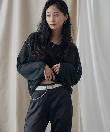 【WEB限定】配色メローロングスリーブプルオーバー