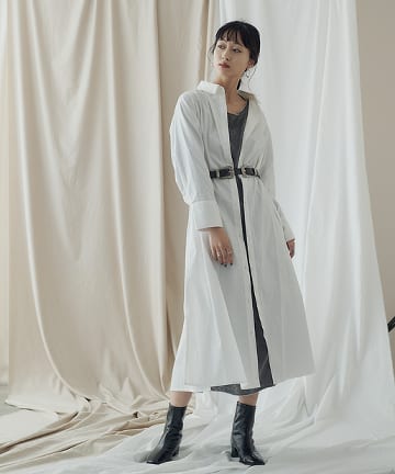 【WEB限定】ロングシャツワンピース
