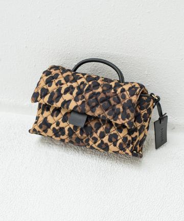 【POTIOR/ポティオール】WEB限定 キルティングレオパードバッグ