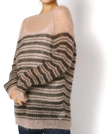 【KARIN ROCKE/カリン ロッキー】ボーダーモヘアニット