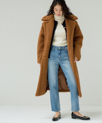 【APPARIS/アパリス】ロングテディ エコファーコート