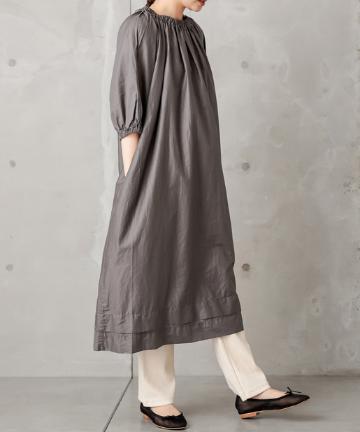 【Ｄｕ　ｎｏｉｒ】ペーパー加工ワンピース