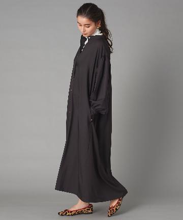 ツイルギャザーマキシワンピース