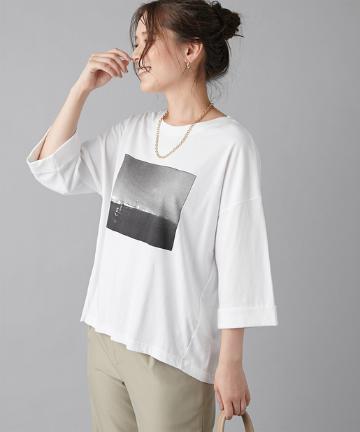 【主役級の1枚】ロールUPスリーブフォトTシャツ