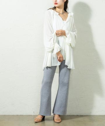 メランジニットパンツ