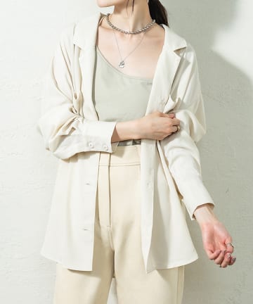 テンセルライク開襟シャツ