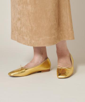 カウレザーバレエシューズ