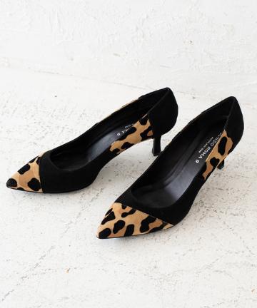 【CORSO ROMA, 9/コルソローマ】レオパードコンビパンプス